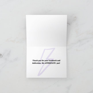 Employee Folded Thank You Card