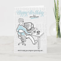 Employee Funny Computer Guy Birthday
