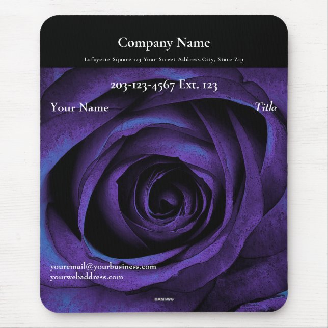 Employee Gift Mousepad Rose - HAMbyWG (Front)