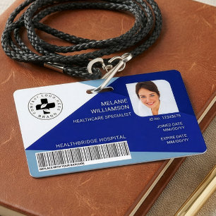 Employee Hospital Medical Healthcare Photo ID Logo Badge