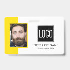 Employee ID | Bright Yellow Logo Photo