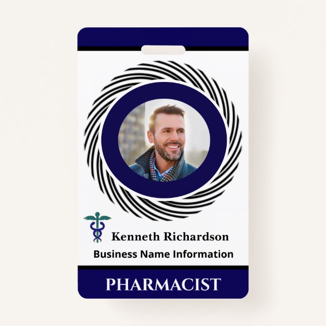Employee ID Identification Card Photo Custom ID Badge (Front)