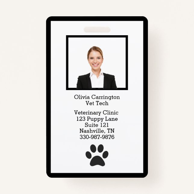 Employee ID Photo Logo Name Badge ID Badge (Front)