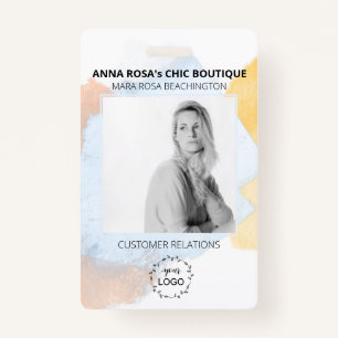 *~* Employee Image Picture - Logo - Bar Code Badge ID Badge