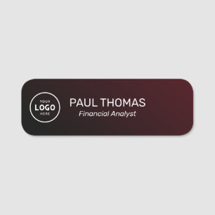 Employee Job Title Modern Professional Magnetic Name Tag