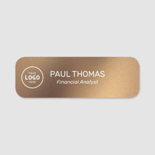 Employee Job Title Modern Professional Magnetic Name Tag