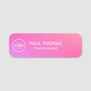 Employee Job Title Modern Professional Magnetic Name Tag