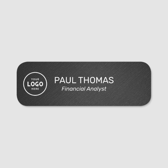 Employee Job Title Modern Professional Magnetic  Name Tag (Front)