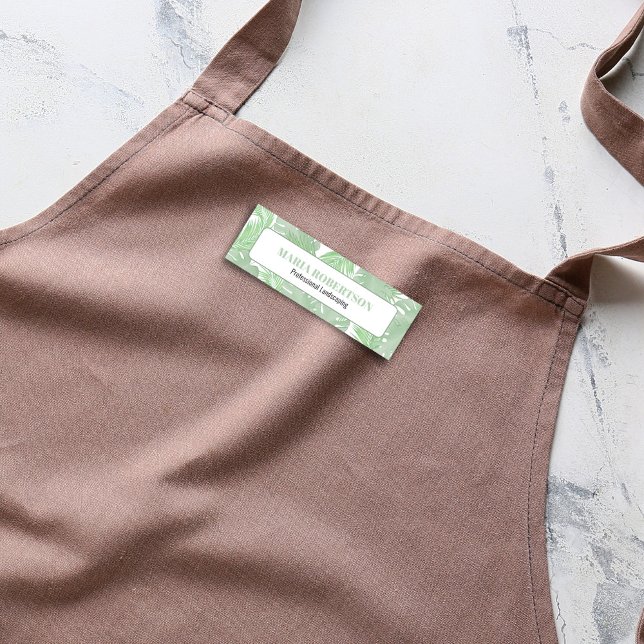 Employee Job Title Palm Leaves   Name Tag (Tropical palm leaves business name tag. )