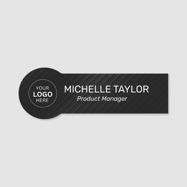 Employee Job Title Professional Magnetic Name Tag (Front)