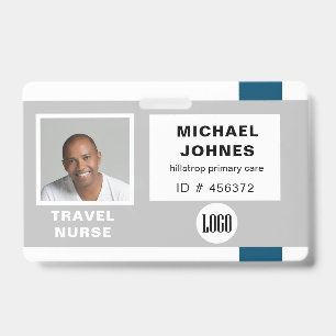 employee logo and photo name tag ID badge