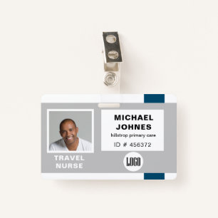 employee logo and photo name tag ID badge