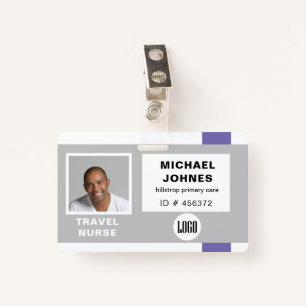 employee logo and photo name tag ID badge