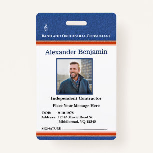 Employee Logo Photo ID Name Custom ID Badge