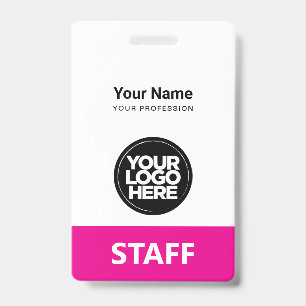 Employee Logo Staff Tag Front and Back The Same ID Badge
