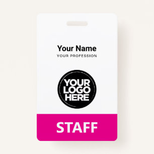Employee Logo Staff Tag Front and Back The Same ID Badge