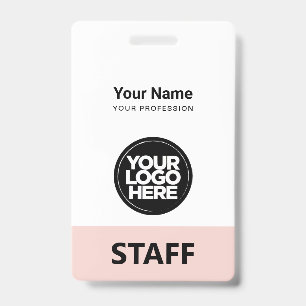 Employee Logo Staff Tag Front and Back The Same ID Badge