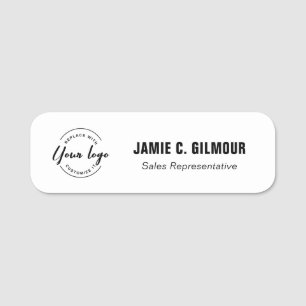 Employee Magnetic Custom Business logo Name Tag