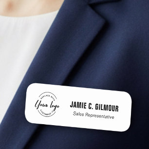Employee Magnetic Custom Business logo Name Tag