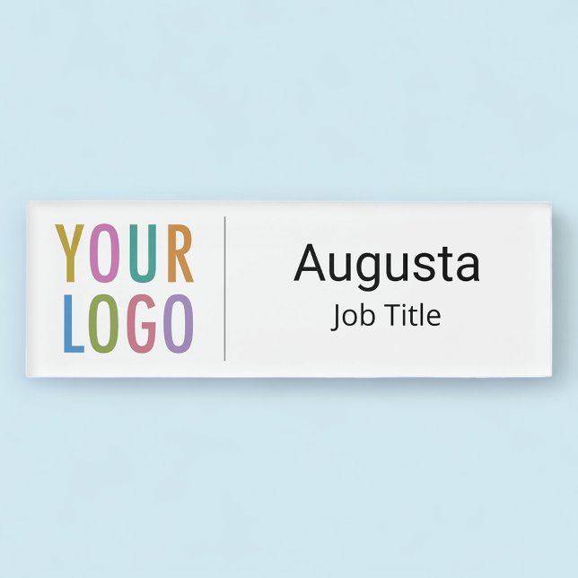 Employee Magnetic Name Tag Custom Business Logo (MISOOK Employee Name Tag)
