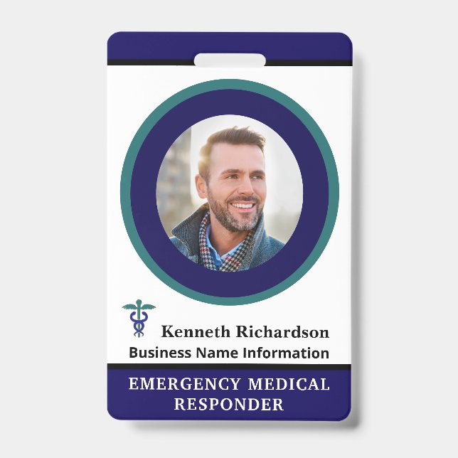 Employee Medical Photo ID Personalise Badge (Front)