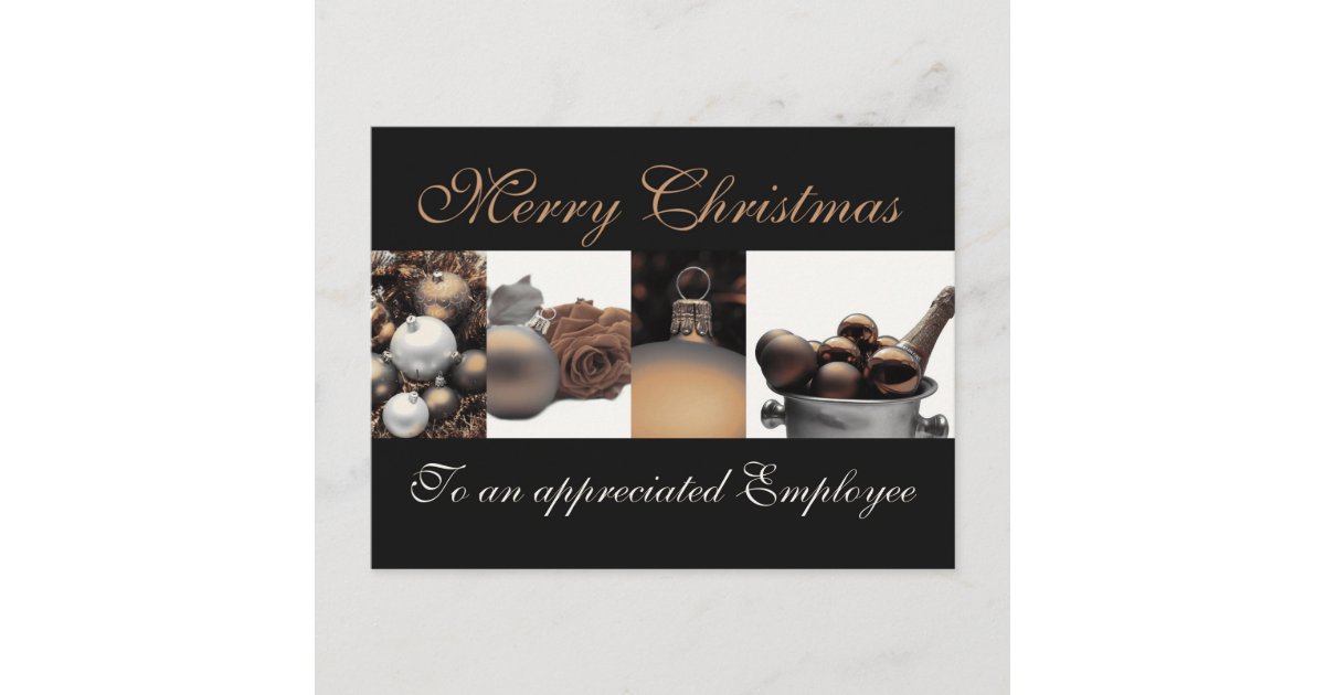 Employee Merry Christmas card | Zazzle.co.uk