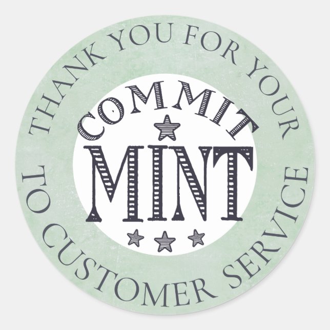 Employee mint candy commitment reward stickers (Front)