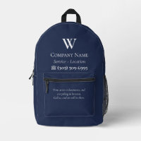 Employee Monogram Navy Blue Company Promotional 
