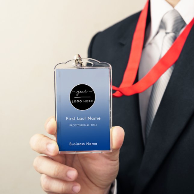 Employee Name Badge Custom Business Logo Staff Tag ID Badge (Creator Uploaded)