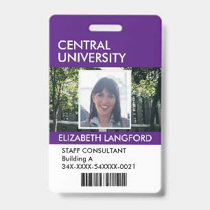 Employee Name Badge   Custom Logo and Color ID Badge