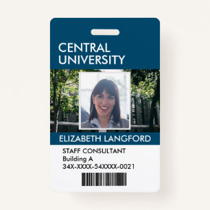 Employee Name Badge Custom Logo and Color ID Badge