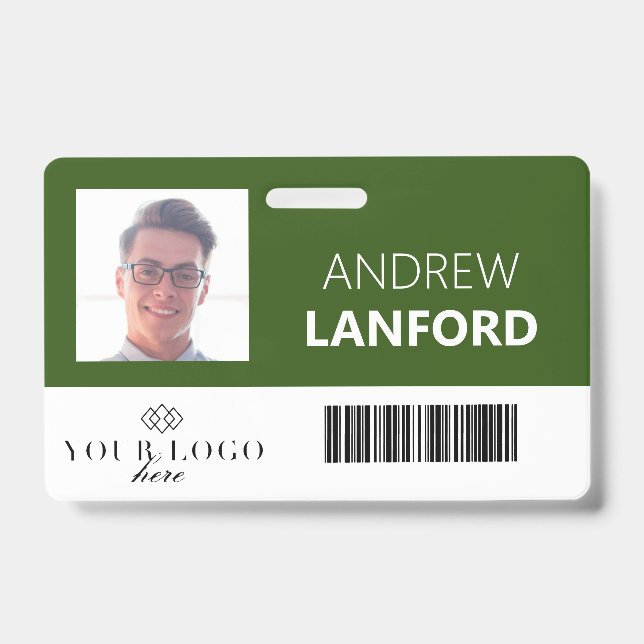 Employee Name Badge | Custom Logo and Colour ID Badge (Front)