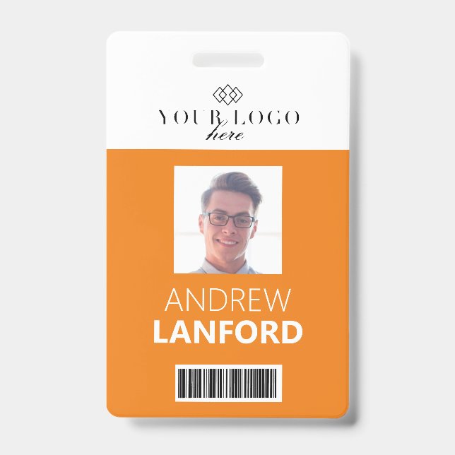 Employee Name Badge | Custom Logo and Colour ID Badge (Front)