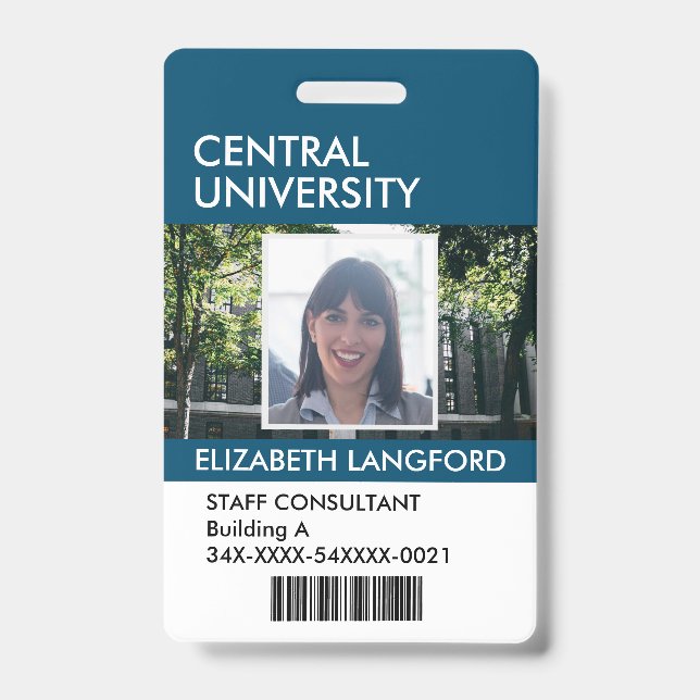 Employee Name Badge | Custom Logo and Colour ID Badge (Front)