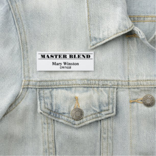 Employee Name badge magnet or pin closure