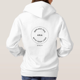 Employee Name Business Logo Front Back HoodIie Hoodie