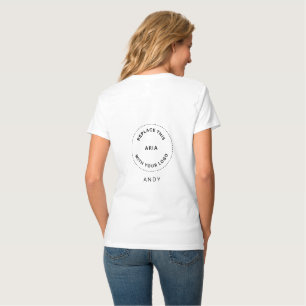 Employee Name Business Logo Front Back HoodIie T-Shirt