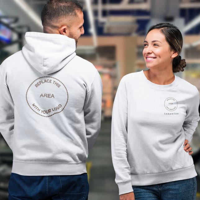 Employee Name Logo Front and Back  Sweatshirt (Creator Uploaded)