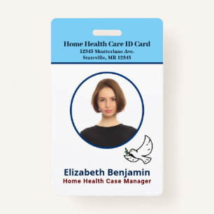 Employee Name Photo Logo Bar Code Custom ID Badge