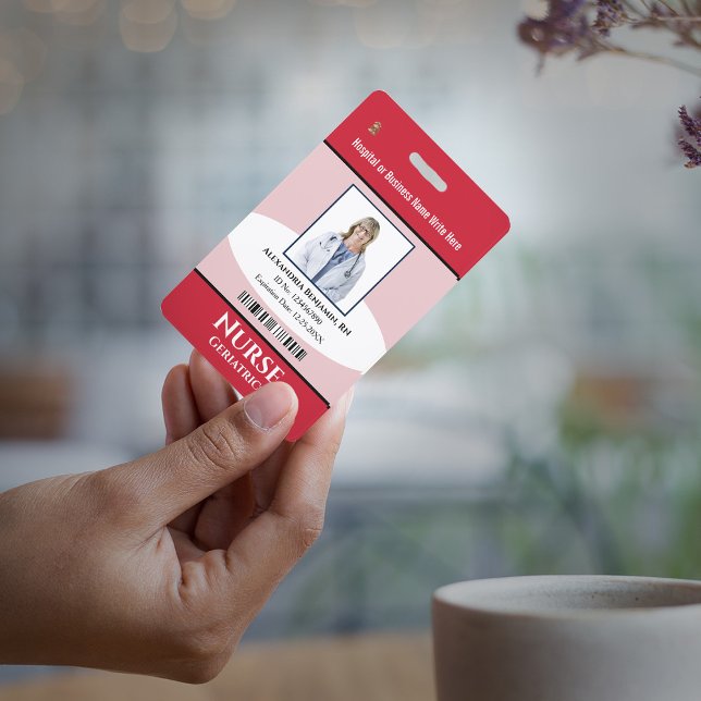 Employee Name Photo Logo Bar Code Custom ID Badge (Creator Uploaded)