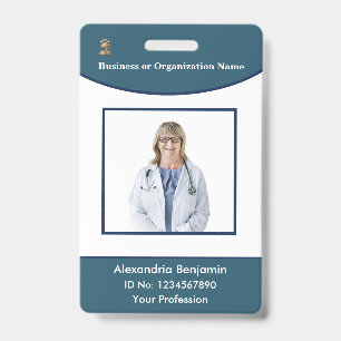 Employee Name Photo Logo Bar Code Logo ID Card Badge
