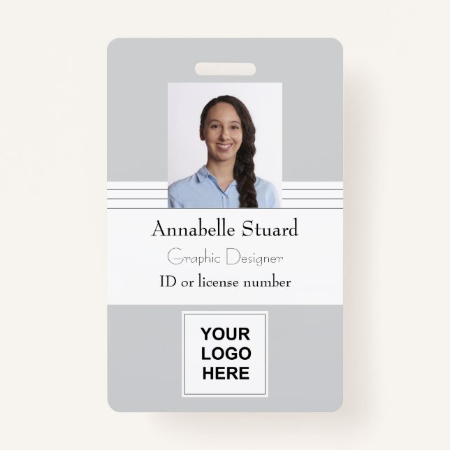 Employee Name Photo Security ID ID Badge (Front)