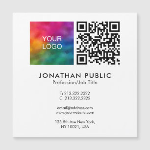 Employee Name QR Code Company Logo Template