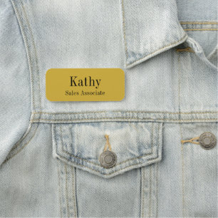 Employee Name Tag Badge Pin or Magnet