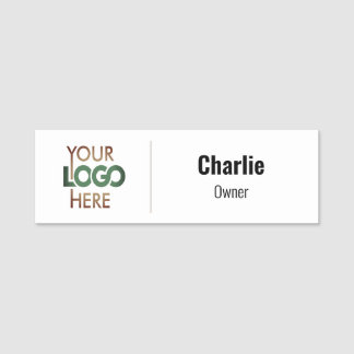 Employee Name Tag Custom Logo Magnetic Or Pin Back