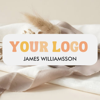 Employee Name Tag Custom Logo Magnetic Or Pin Back