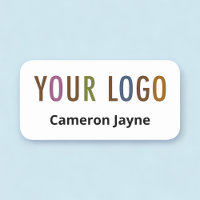Employee Name Tag Custom Logo Magnetic Plastic