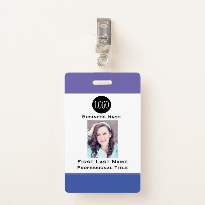Employee Name Tags ID Badges Tag Badge Blue | Zazzle.co.uk