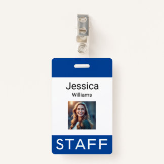 Employee name tags, personal company logos, person ID badge
