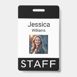 Employee name tags, personal company logos, person ID badge